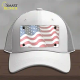 Faded Old Glory Novelty License Plate Hat Mesh / White