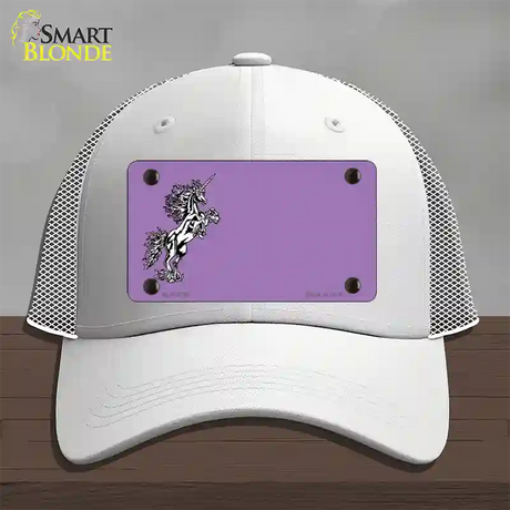 Unicorn Offset Novelty License Plate Hat Mesh / White