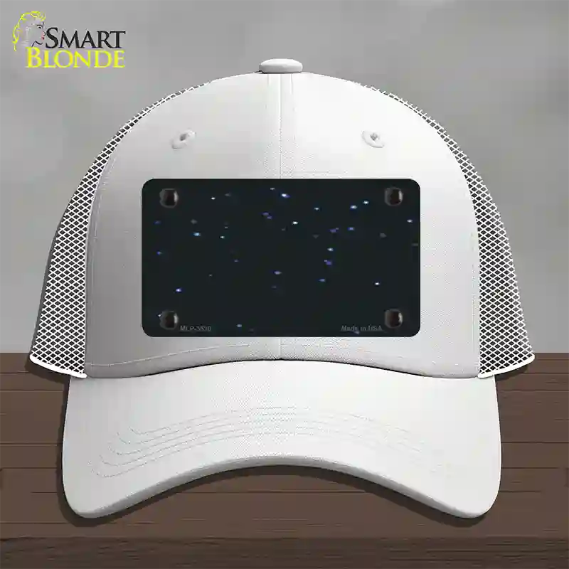 Stars Novelty License Plate Hat Mesh / White