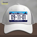 9 11 01 New York Novelty License Plate Hat Mesh / White