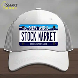 Stock Market New York Novelty License Plate Hat Mesh / White