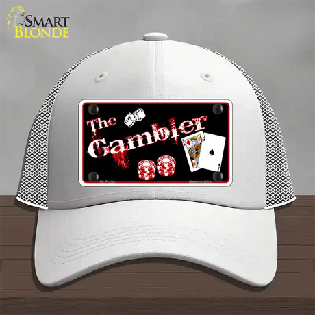 Gambler Novelty License Plate Hat Mesh / White