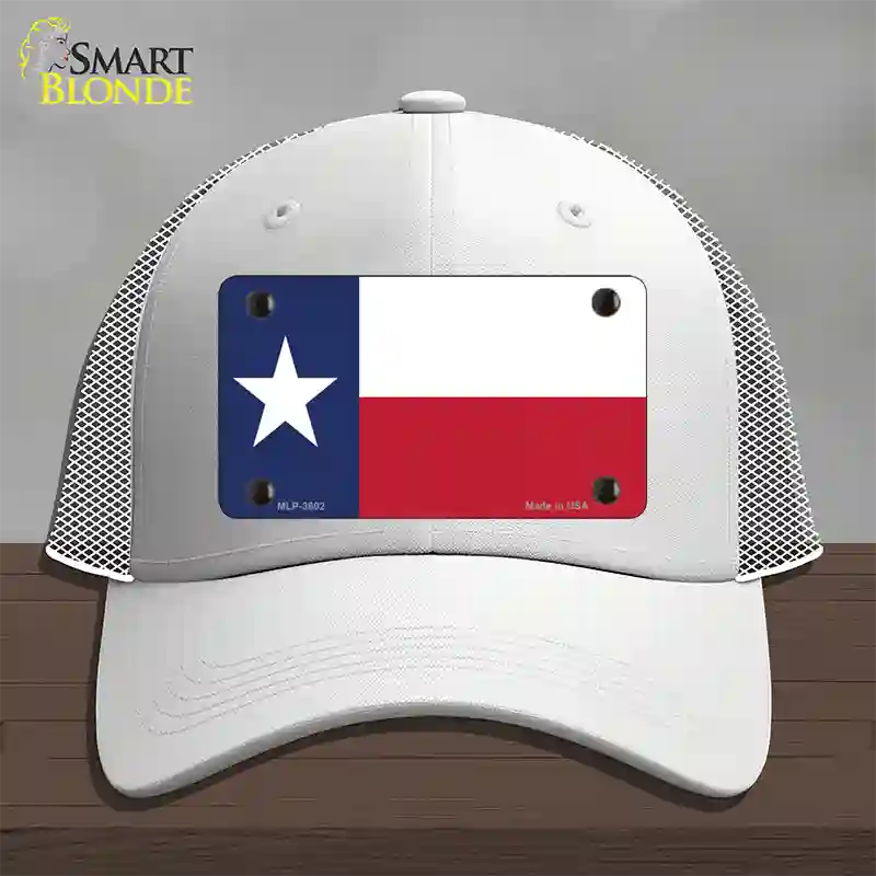 Texas State Flag Novelty License Plate Hat Mesh / White