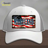 Maryland USA Novelty License Plate Hat Mesh / White