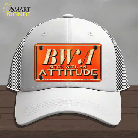 B.W.A. Novelty License Plate Hat Mesh / White