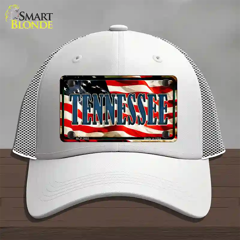 Tennessee USA Novelty License Plate Hat Mesh / White