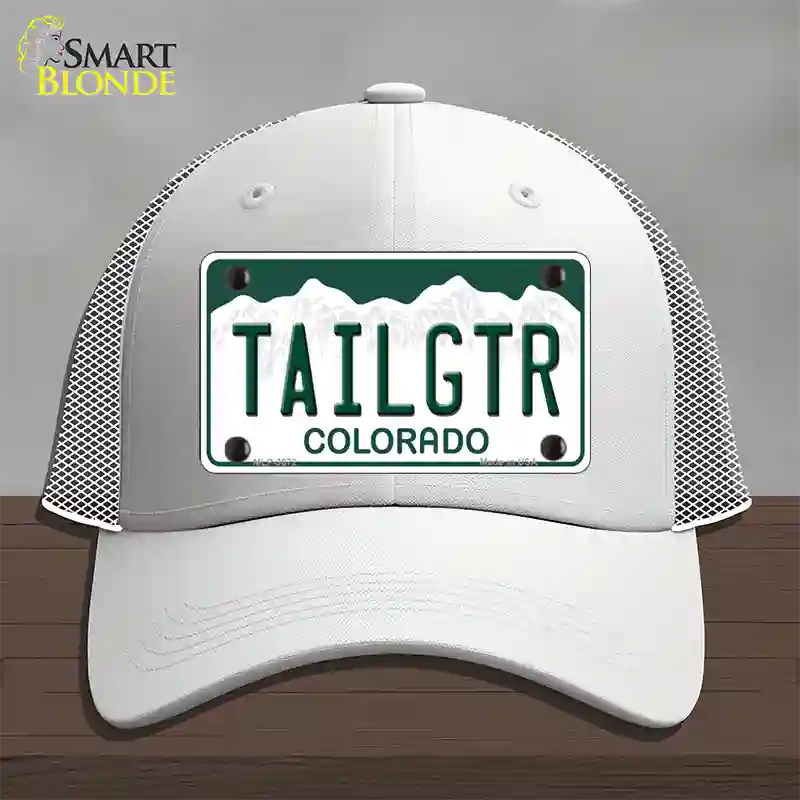 Tailgtr Colorado Novelty License Plate Hat Mesh / White