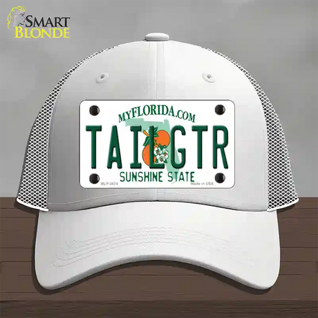 Tailgtr Florida Novelty License Plate Hat Mesh / White