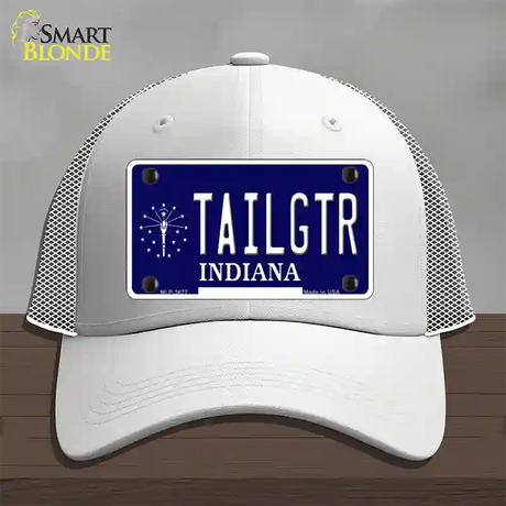 Tailgtr Indiana Novelty License Plate Hat Mesh / White