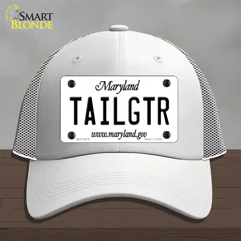 Tailgtr Maryland Novelty License Plate Hat Mesh / White