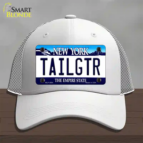 Tailgtr New York Novelty License Plate Hat Mesh / White