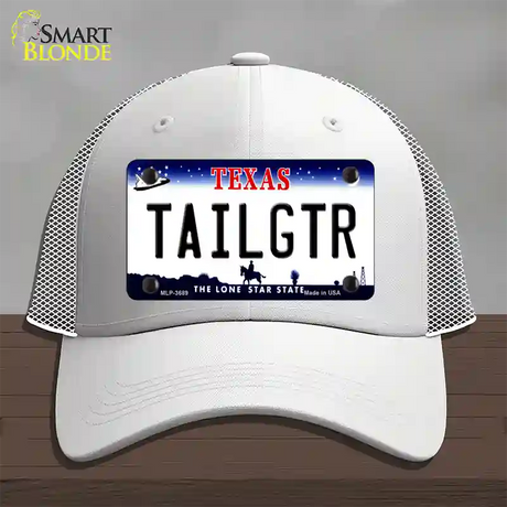 Tailgtr Texas Novelty License Plate Hat Mesh / White