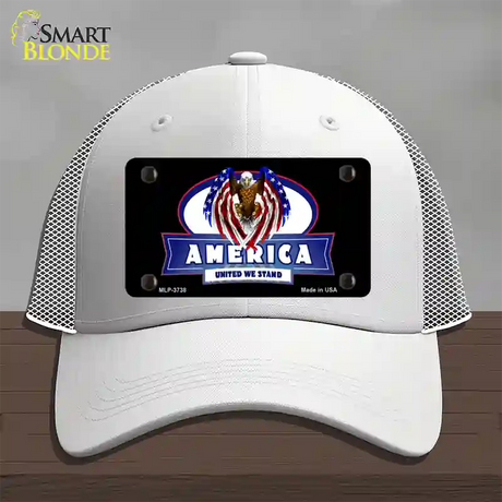 America United Novelty License Plate Hat Mesh / White