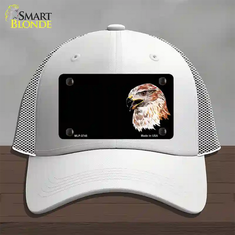 Falcon Offset Novelty License Plate Hat Mesh / White