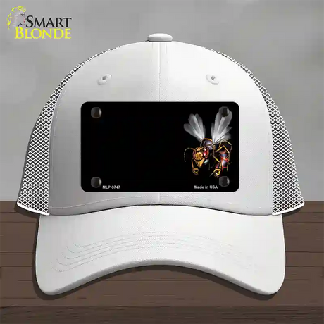 Hornet Offset Novelty License Plate Hat Mesh / White