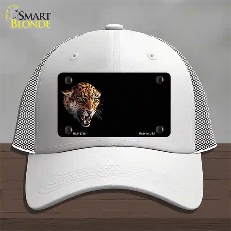 Jaguar Offset Novelty License Plate Hat Mesh / White