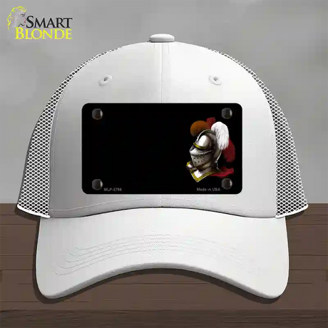 Armor Offset Novelty License Plate Hat Mesh / White