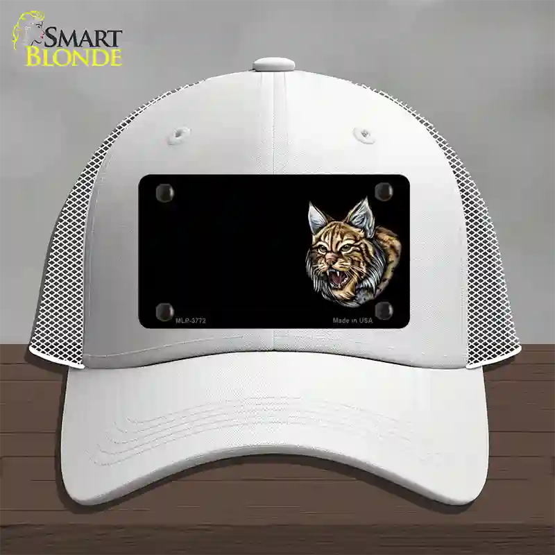 Bobcat Offset Novelty License Plate Hat Mesh / White