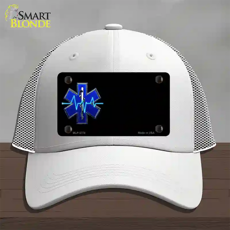 Medical Rescue Logo Offset Novelty License Plate Hat Mesh / White