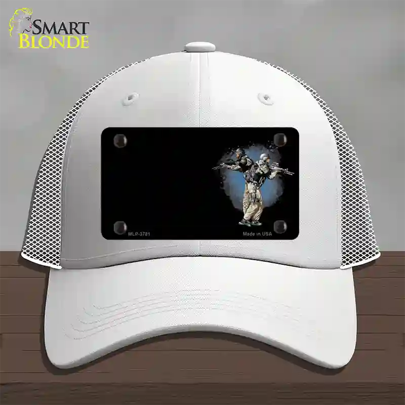 SWAT Offset Novelty License Plate Hat Mesh / White