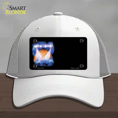 Basketball Game Offset Novelty License Plate Hat Mesh / White