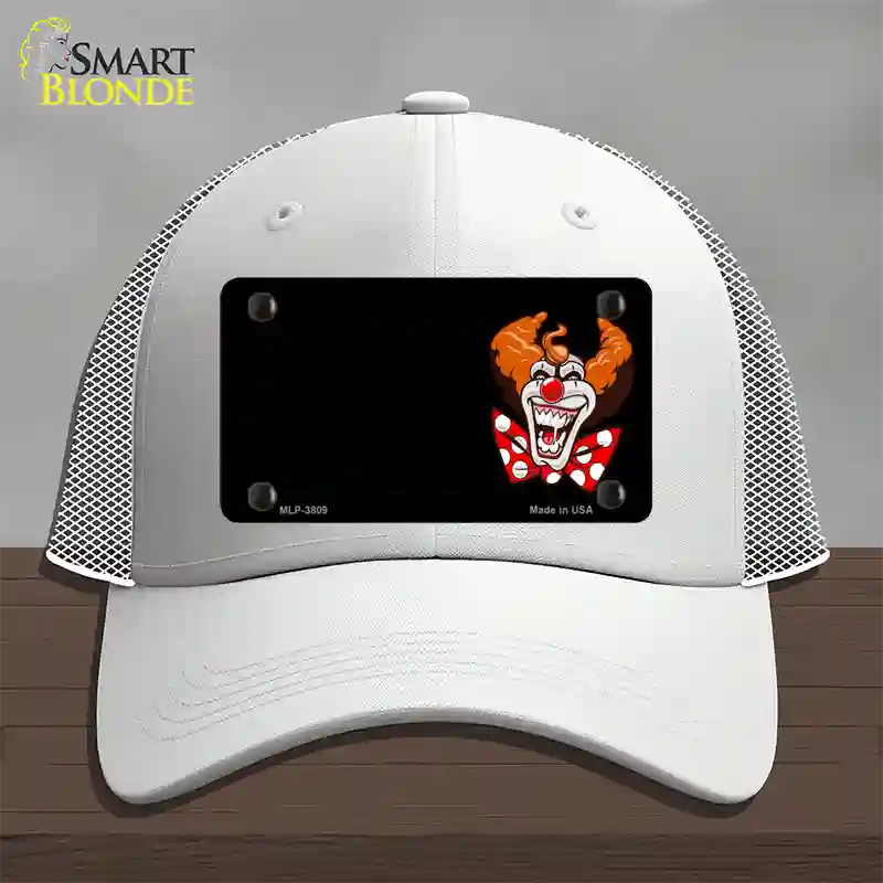 Clown Offset Novelty License Plate Hat Mesh / White