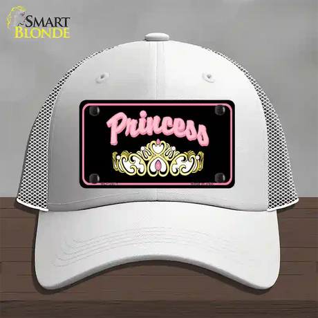 Princess Tiara Novelty License Plate Hat Mesh / White