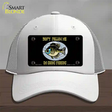 Dont Follow Me Novelty License Plate Hat Mesh / White