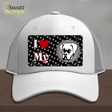 I Love My Boxer Novelty License Plate Hat Mesh / White