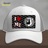 I Love My Bull Mastiff Novelty License Plate Hat Mesh / White