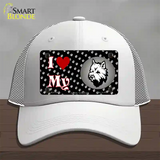 I Love My Cairn Terrier Novelty License Plate Hat Mesh / White