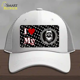 I Love My Pekingese Novelty License Plate Hat Mesh / White