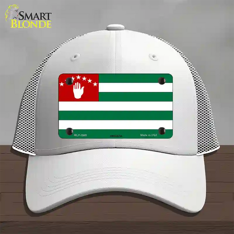 Abkhazia Flag Novelty License Plate Hat Mesh / White