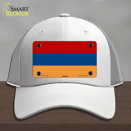 Armenia Flag Novelty License Plate Hat Mesh / White