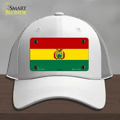 Bolivia Flag Novelty License Plate Hat Mesh / White