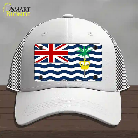 British Indian Ocean Flag Novelty License Plate Hat Mesh / White