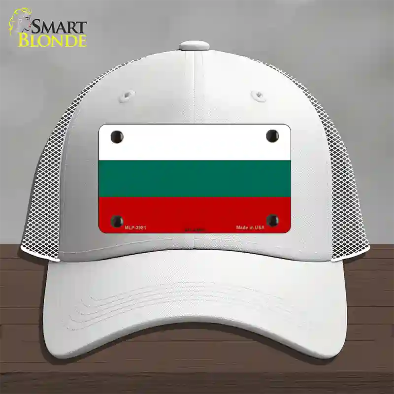 Bulgaria Flag Novelty License Plate Hat Mesh / White