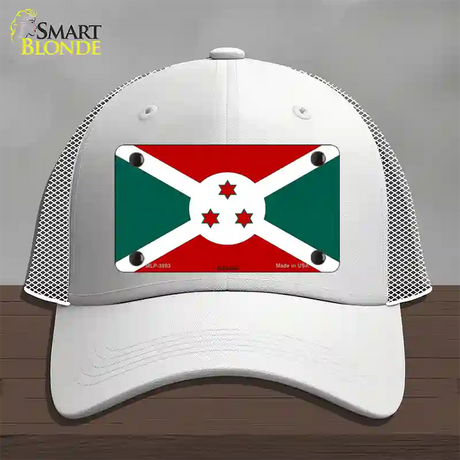 Burundi Flag Novelty License Plate Hat Mesh / White