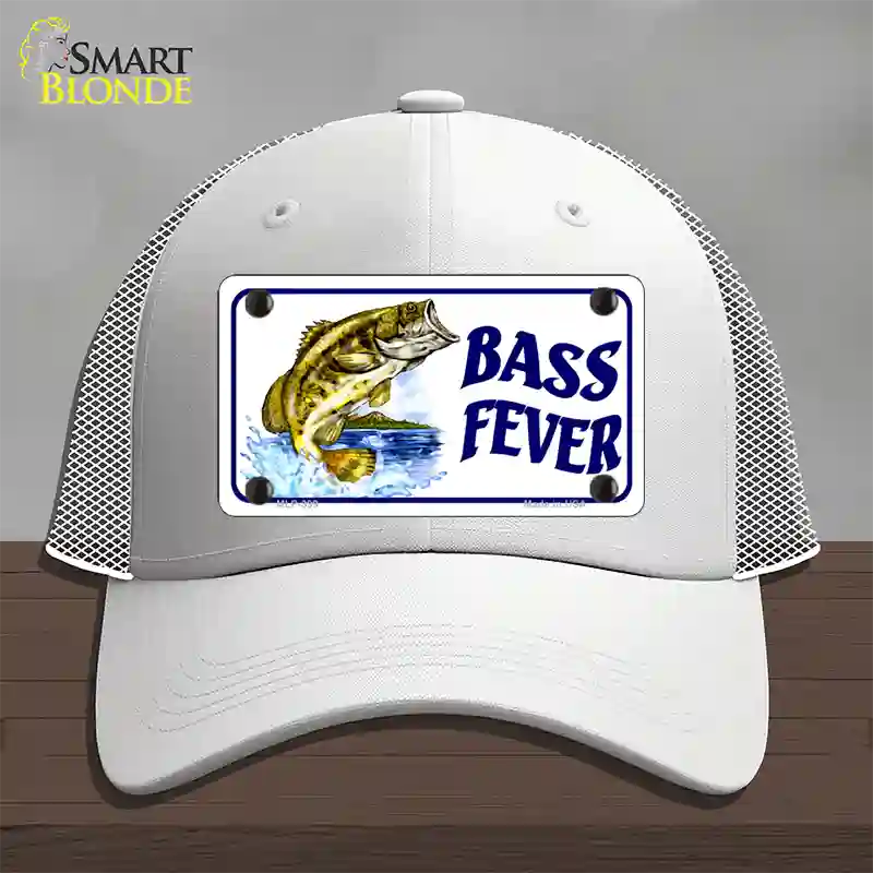 Bass Fever Novelty License Plate Hat Mesh / White