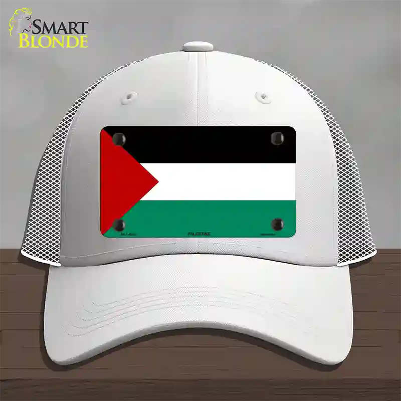 Palestine Country Flag Novelty License Plate Hat Mesh / White