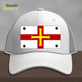 Guernsey Flag Novelty License Plate Hat Mesh / White