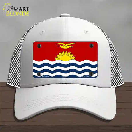 Kiribati Flag Novelty License Plate Hat Mesh / White