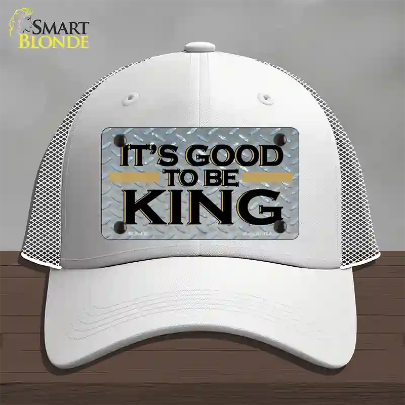 Good To Be King Novelty License Plate Hat Mesh / White