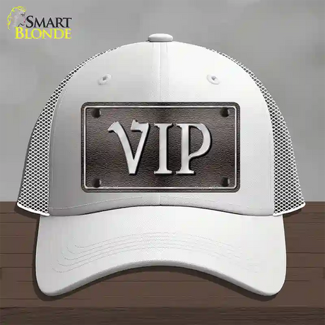 VIP Novelty License Plate Hat Mesh / White