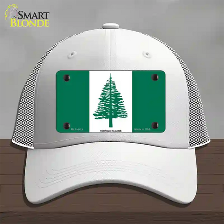 Norfolk Islands Flag Novelty License Plate Hat Mesh / White