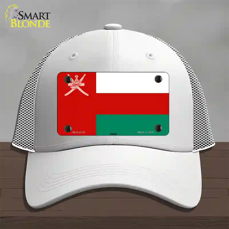 Oman Flag Novelty License Plate Hat Mesh / White