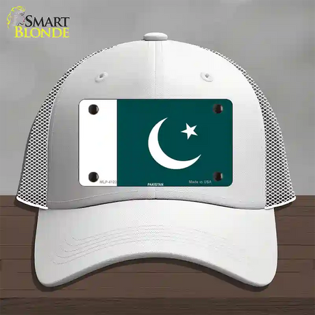 Pakistan Flag Novelty License Plate Hat Mesh / White