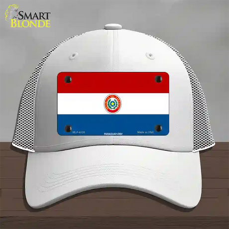 Paraguay-OBV Flag Novelty License Plate Hat Mesh / White