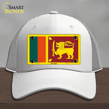 Sri Lanka Flag Novelty License Plate Hat Mesh / White