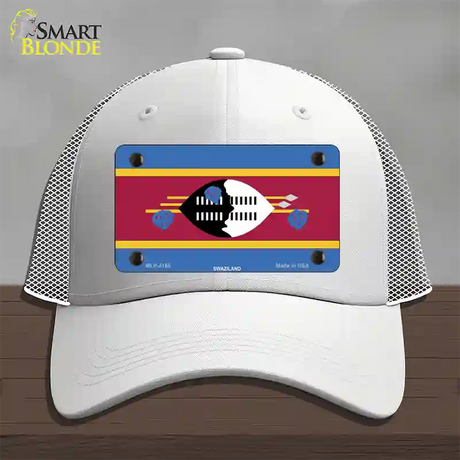 Swaziland Flag Novelty License Plate Hat Mesh / White